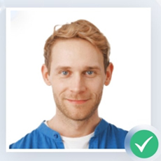 Perfect ID photo pose