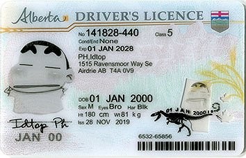 Alberta - Premium Scannable ID