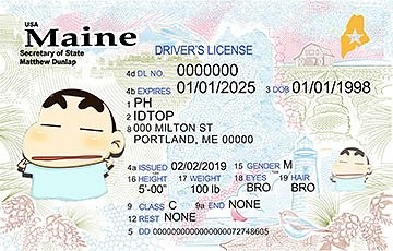 MAINE - Premium Scannable ID