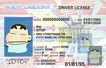 NORTH CAROLINA - Premium Scannable ID