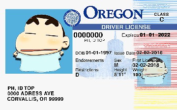OREGON - Premium Scannable ID