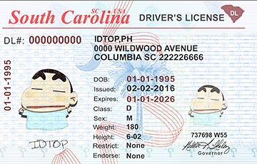 SOUTH-CAROLINA - Premium Scannable ID
