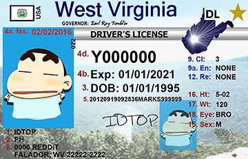 WEST VIRGINIA - Premium Scannable ID