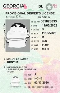 Medium Size United States 1.U21-GEORGIA - High Quality Scannable ID