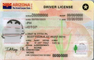 Medium Size United States ARIZONA - High Quality Scannable ID