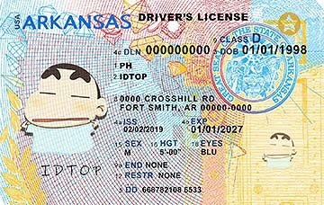 Medium Size United States ARKANSAS - High Quality Scannable ID