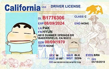 Medium Size United States CALIFORNIA - High Quality Scannable ID