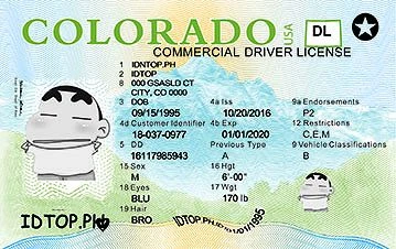 Medium Size United States COLORADO - High Quality Scannable ID