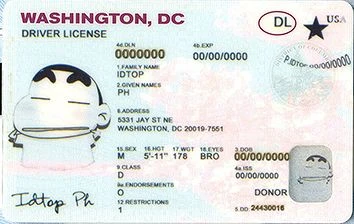 Medium Size United States Distred Of Columbia Washington-DC - High Quality Scannable ID