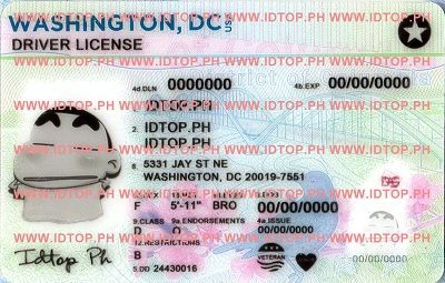 Medium Size United States Distred Of Columbia Washington-DC-New - High Quality Scannable ID