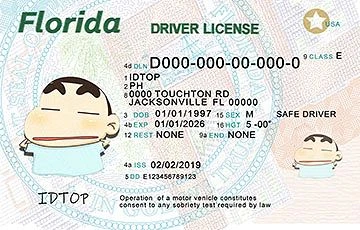 Medium Size United States FLORIDA - High Quality Scannable ID