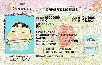 Medium Size United States GEORGIA - High Quality Scannable ID
