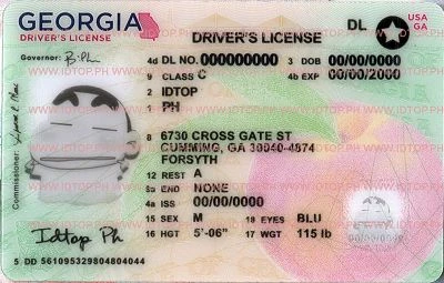 Medium Size United States GEORGIA - High Quality Scannable ID