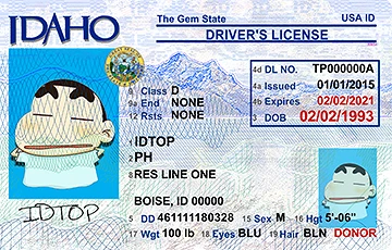 Medium Size United States IDAHO - High Quality Scannable ID