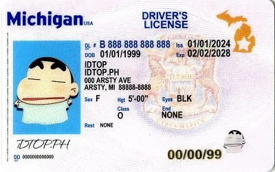 Medium Size United States MICHIGAN-New - High Quality Scannable ID