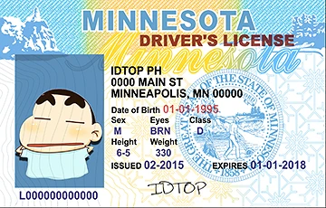 Medium Size United States MINNESOTA - High Quality Scannable ID