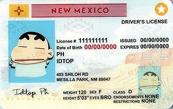 Medium Size United States NEW MEXICO - High Quality Scannable ID