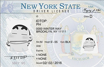 Medium Size United States NEW-YORK - High Quality Scannable ID
