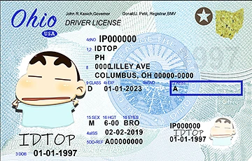 Medium Size United States OHIO - High Quality Scannable ID