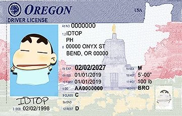 Medium Size United States OREGON - High Quality Scannable ID