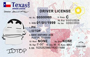 Medium Size United States TEXAS-New - High Quality Scannable ID