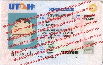 Medium Size United States UTAH - High Quality Scannable ID
