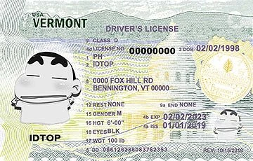 Medium Size United States VERMONT - High Quality Scannable ID