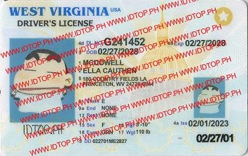 Medium Size United States WEST VIRGINIA - High Quality Scannable ID