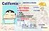 Small Size United States CALIFORNIA - View 1 - High Quality Scannable ID