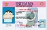 Medium Size United States INDIANA - High Quality Scannable ID